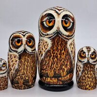 Owl Nesting dolls Matryoshka Russian dolls