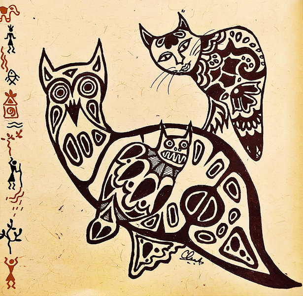 Haida Trickster Owls