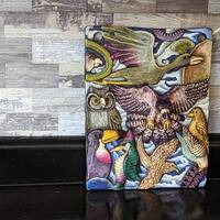 Avian Life Ceramic Wall Art, Handmade Mexican Art, Living Room Wall Decor, Home Decor Wall A...