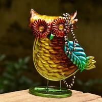 Owl Jewelry Display,Jewelry Organizer,Owl Home Decor,Owl Decoration,Glass and Iron Jewelry H...