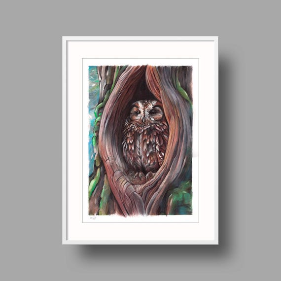 The Hollow Within | Original Artwork | Ballpoint Pen Drawing on White Paper | Realistic Animal Portrait | Wall Mounted Home Decor