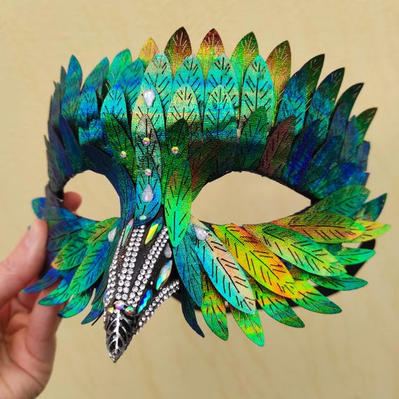 Owl mask Bird fantasy feathers Carnival Beak costume Festival For men women