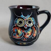Owl mug ceramic Bird mug stoneware Handmade ceramic mug owls Owl coffee tea mug Embossed pat...
