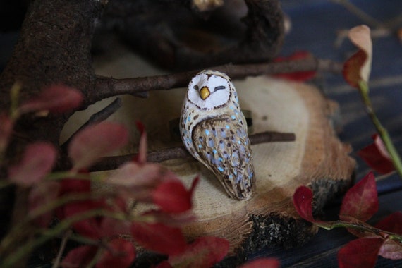 Owl Ring, Witch Owl Jewelry, Celtic Owl Statement Ring, Barn Owl Totem Jewelry, Druid Owl Ring, Fairy Jewelry