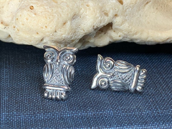 Owl Stud Earrings, Barn Owl Earrings, Norse Jewelry, Owl Gift, Nature Jewelry, Mom Gift, Sister Gift, Girlfriend Gift, Pagan Jewelry